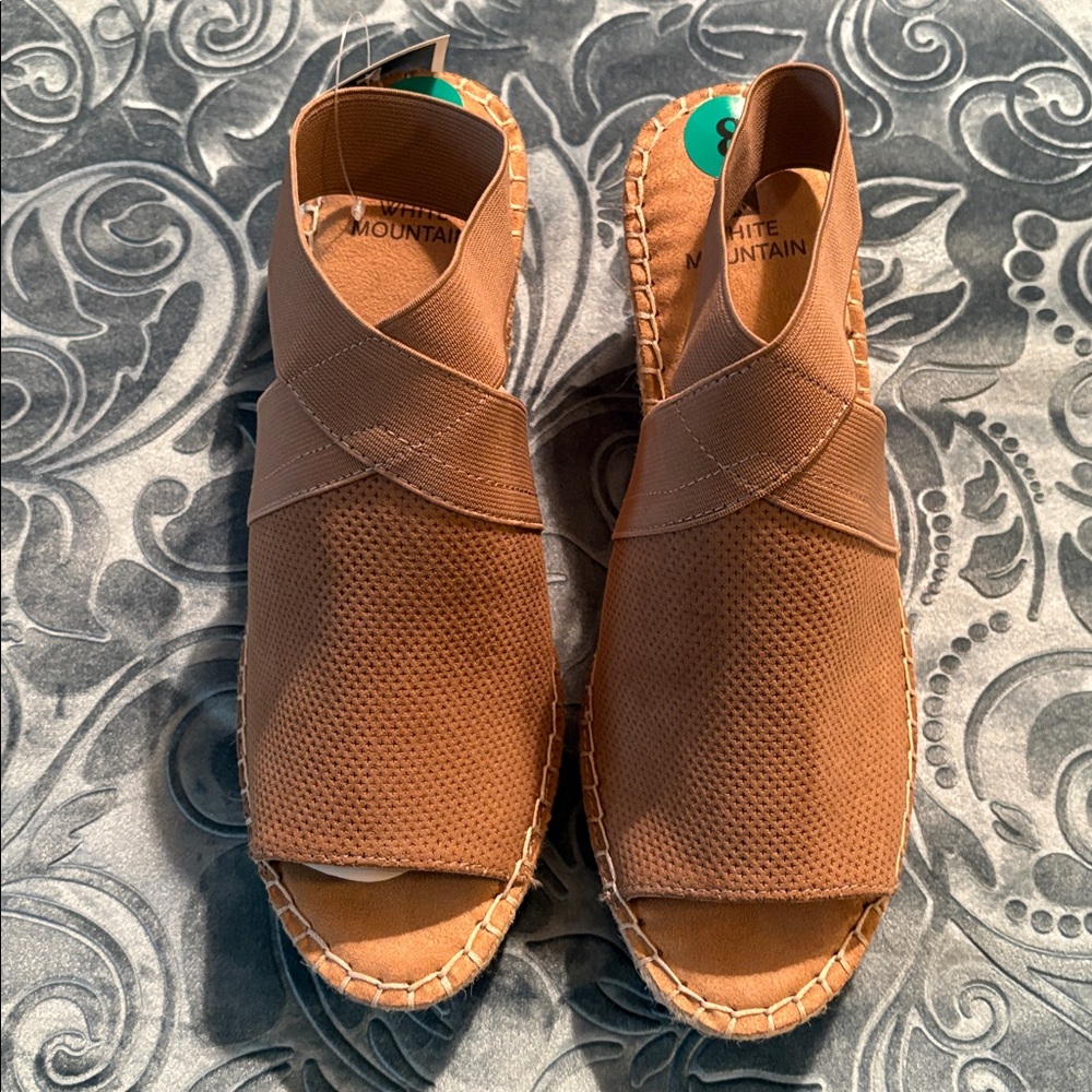 NWT White Mountain Women's Tan Sandals Sz 8 - Picture 11 of 12